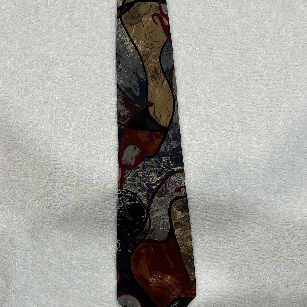 Van Heusen Multicolor Abstract Tie